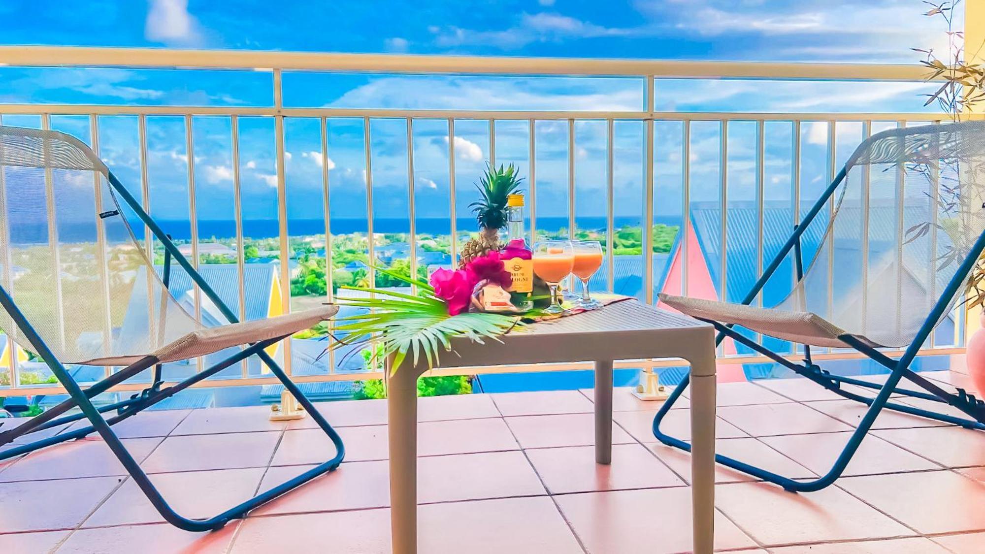 Magnifique Appartement Fleurs Caraibes - 6 Personnes En Residence Avec Piscine Privee - Sainte Anne Luaran gambar